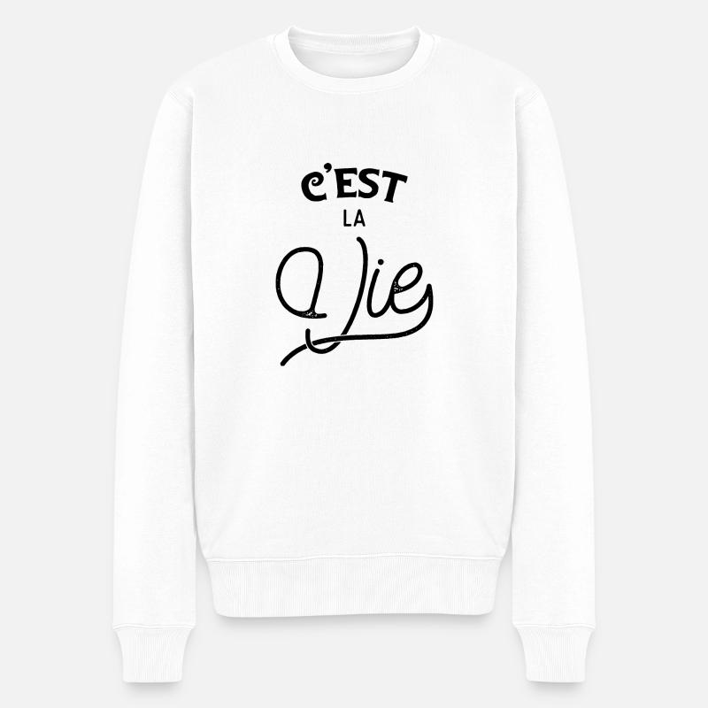 C'est la vie - Pull Premium bio Homme - blanc