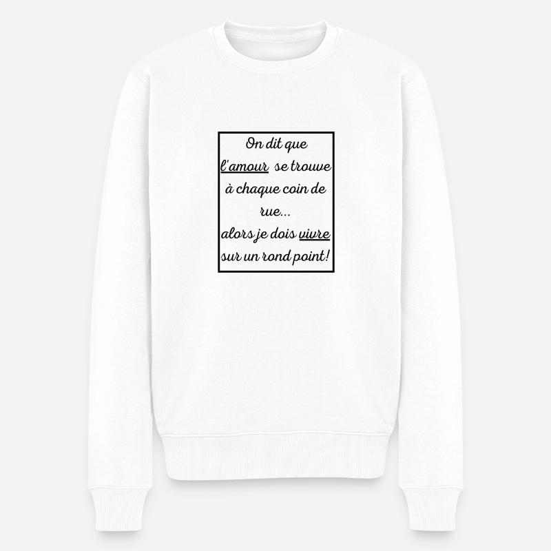 Humour de célibataire endurcie - Pull Premium bio Homme - blanc