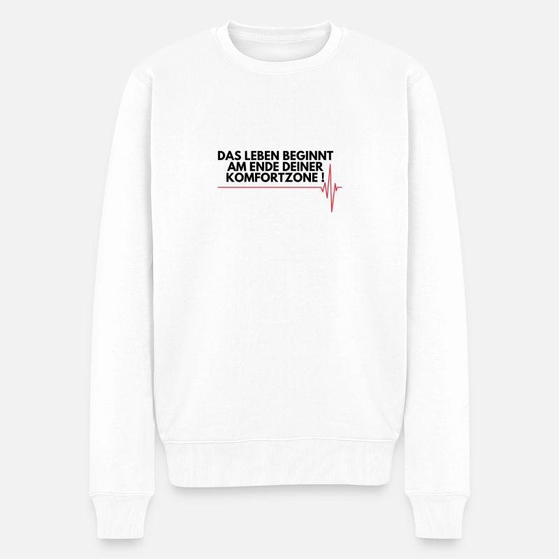 Komfor - Männer Premium Bio Pullover - Weiß