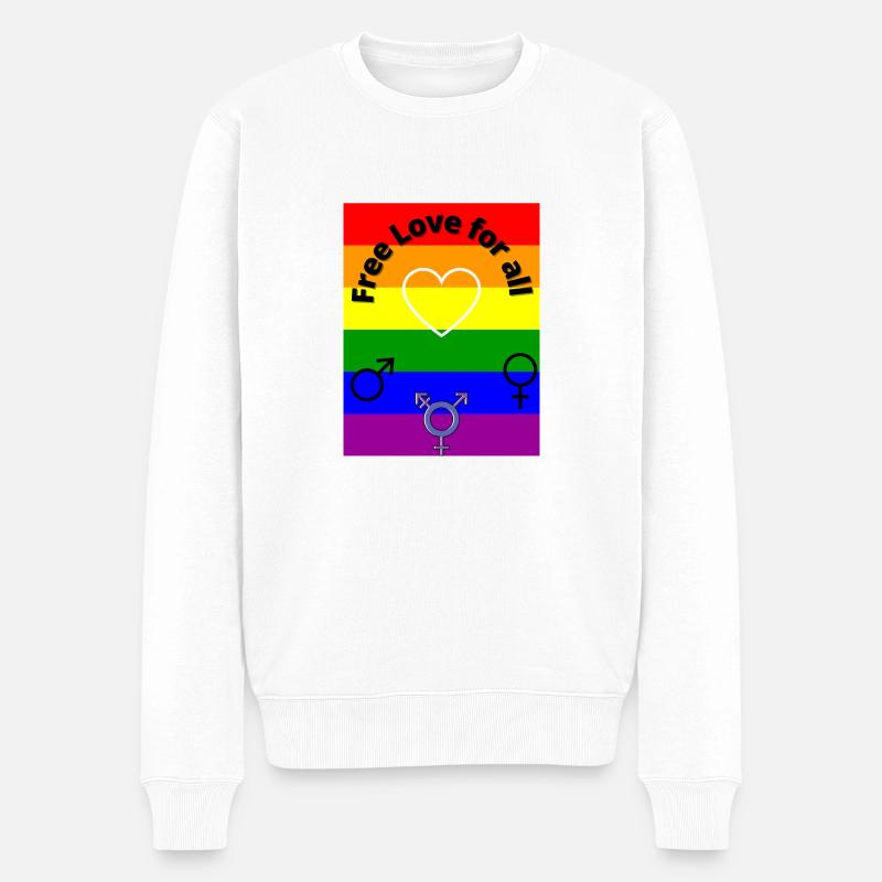 Amour libre - Pull Premium bio Homme - blanc