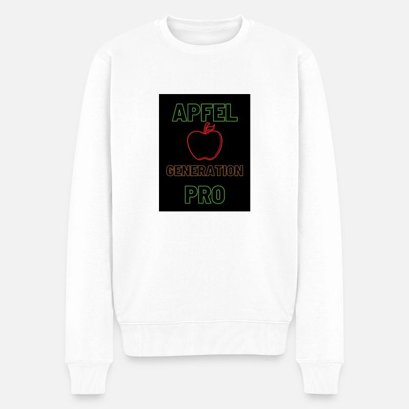 Apfel Generation Pro Tshirt - Männer Premium Bio Pullover - Weiß