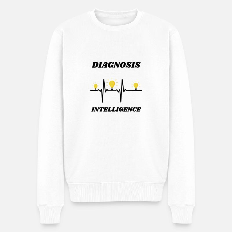 Intelligence diagnostique - Pull Premium bio Homme - blanc