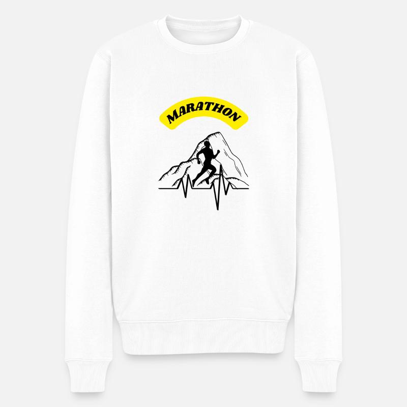 Marathon - Pull Premium bio Homme - blanc
