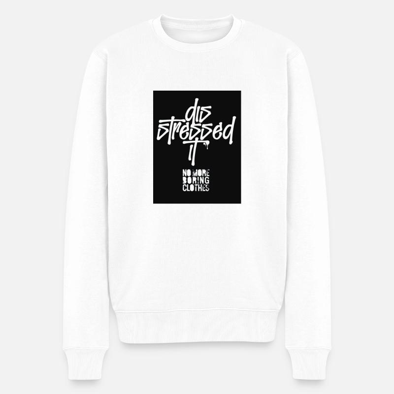 Design ohne Titel 3 - Männer Premium Bio Pullover - Weiß
