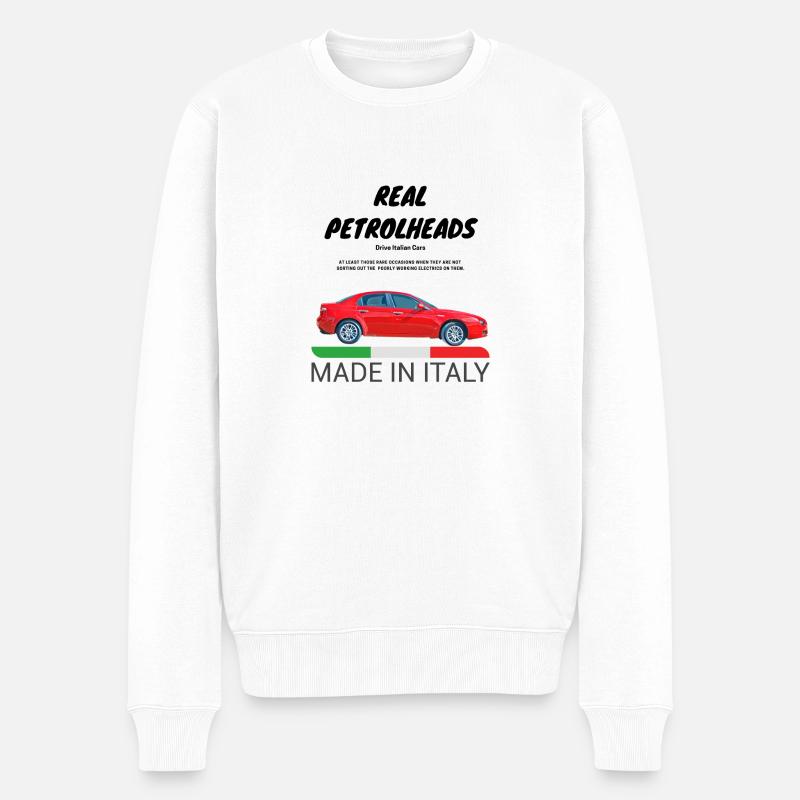 BENZINKÖPFE2 - Männer Premium Bio Pullover - Weiß