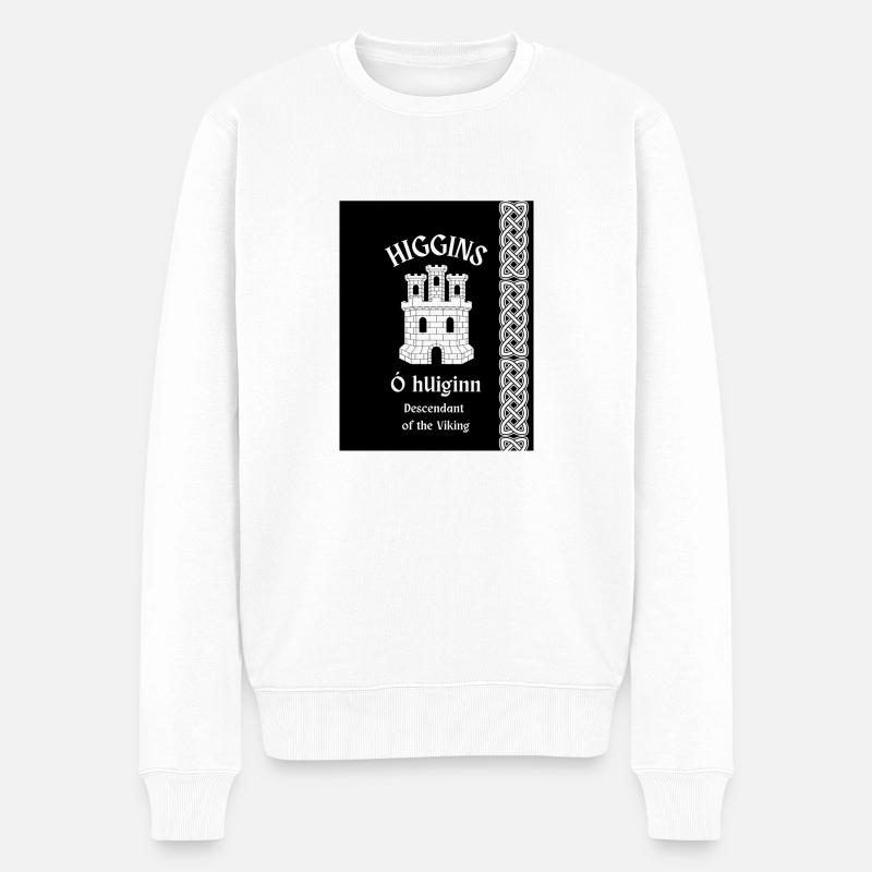 Higgins Familienname - Männer Premium Bio Pullover - Weiß