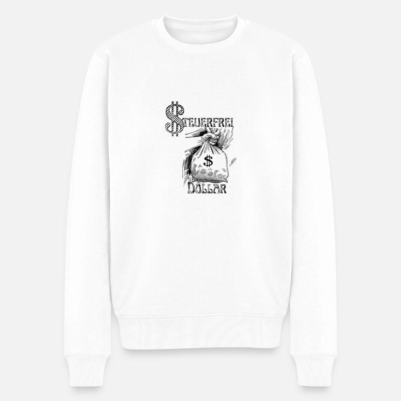 t-shirt steuerfrei dollar - Männer Premium Bio Pullover - Weiß