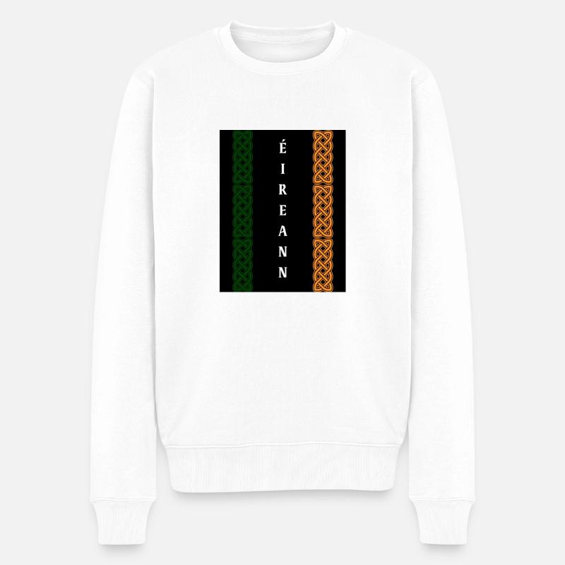 Éireann, Irland. - Männer Premium Bio Pullover - Weiß