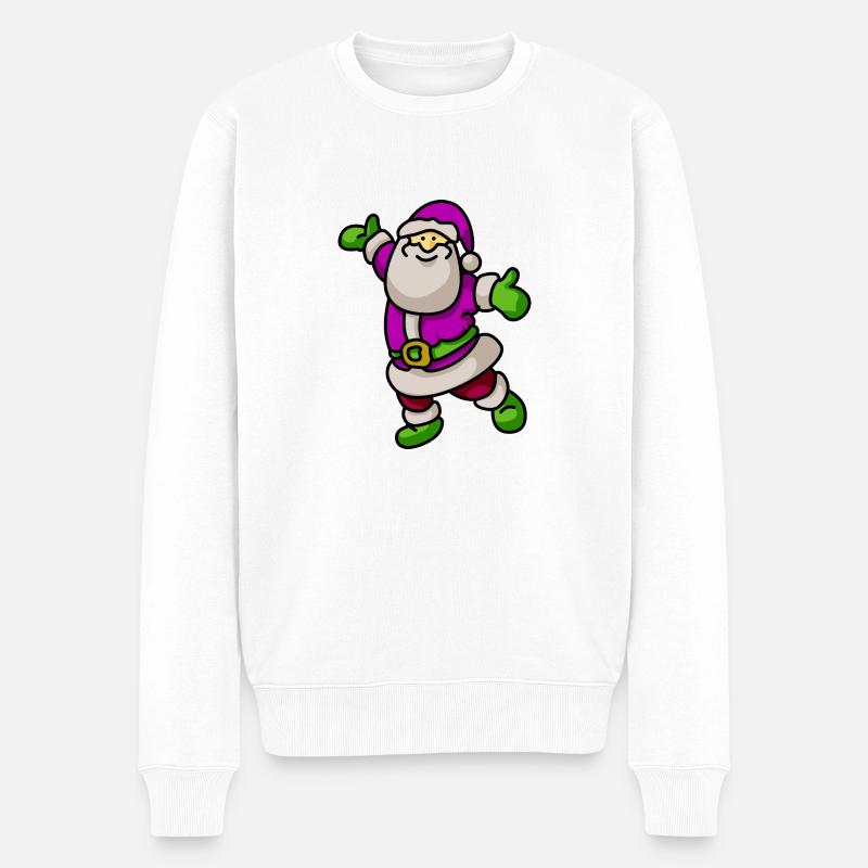 Joyeux Père Noël Violet - Pull Premium bio Homme - blanc