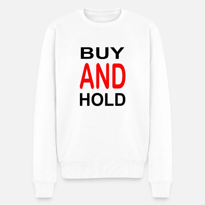 Bitcoin Trading Crypto Aktien - Männer Premium Bio Pullover - Weiß