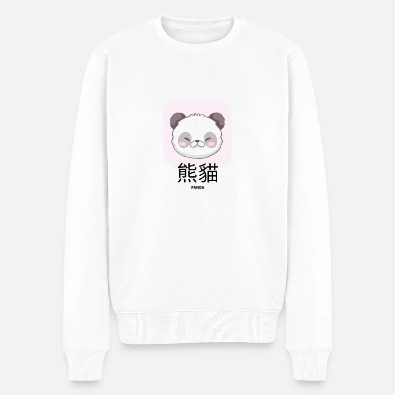 Panda Mignon - Pull Premium bio Homme - blanc