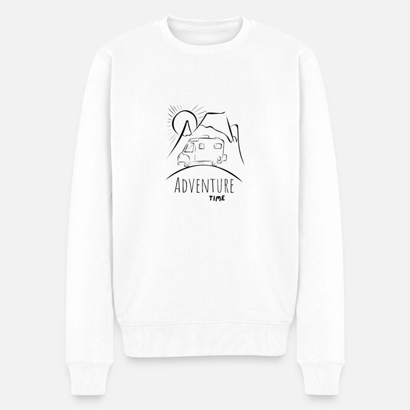 Adventure - Männer Premium Bio Pullover - Weiß