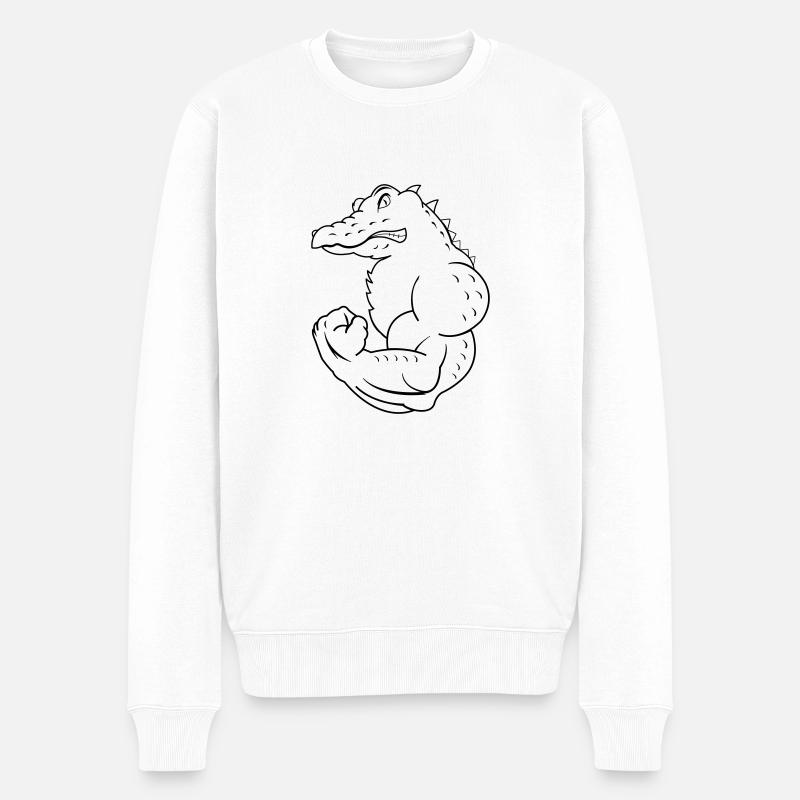 crocodile fort - Pull Premium bio Homme - blanc