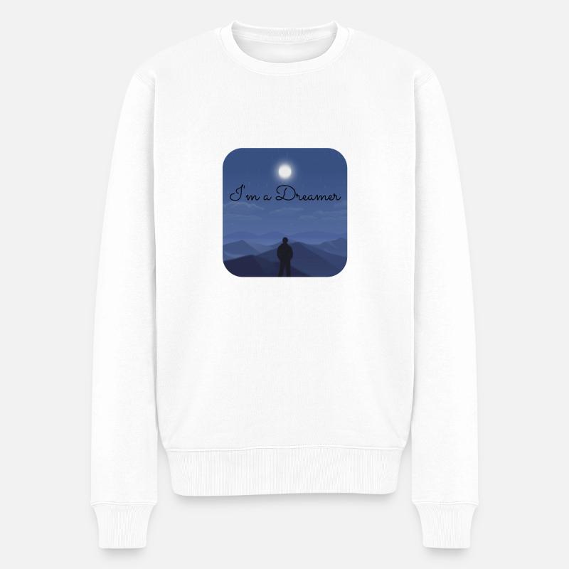 I'm a dreamer - Männer Premium Bio Pullover - Weiß