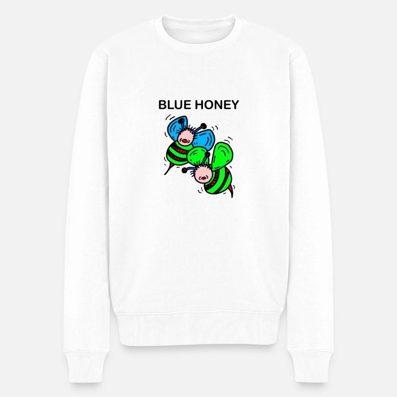 Bienen - Männer Premium Bio Pullover - Weiß