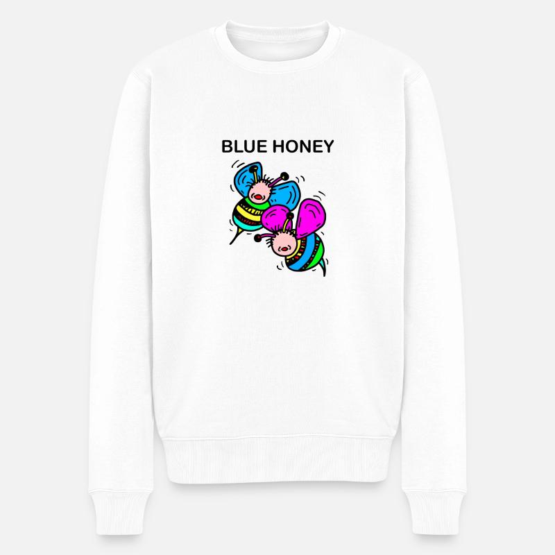 Bienen - Männer Premium Bio Pullover - Weiß