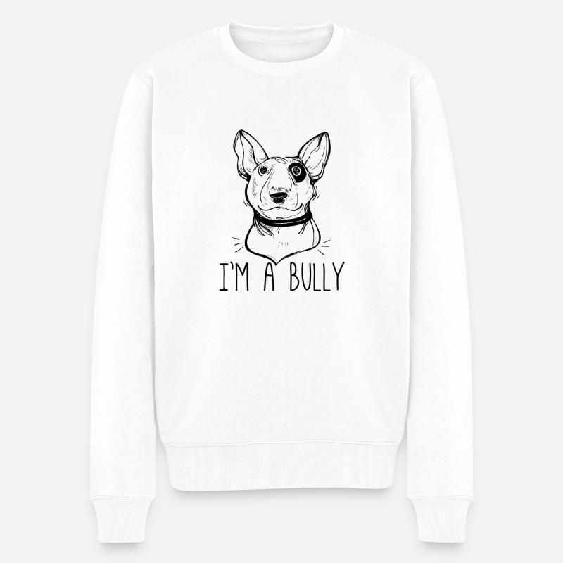 Hund - Männer Premium Bio Pullover - Weiß