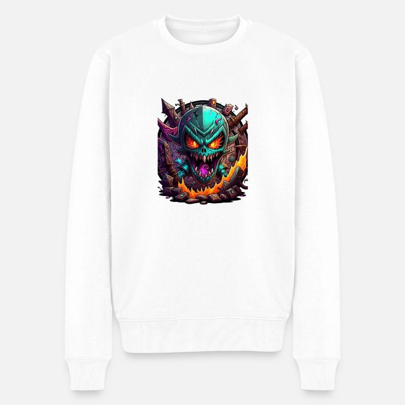 Monstre graffiti - Pull Premium bio Homme - blanc