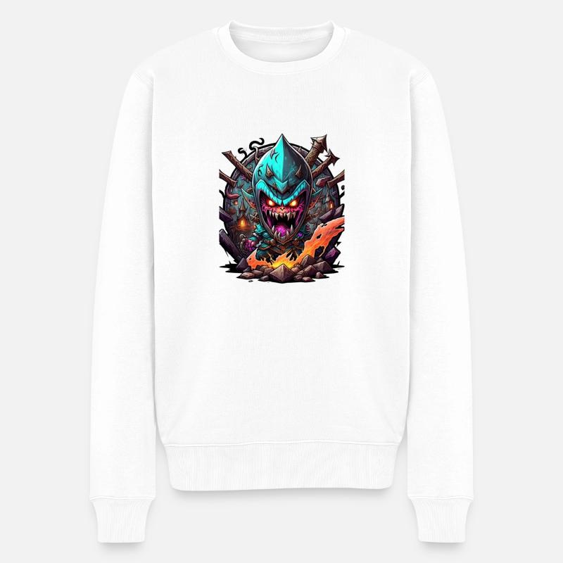 Monstre graffiti - Pull Premium bio Homme - blanc