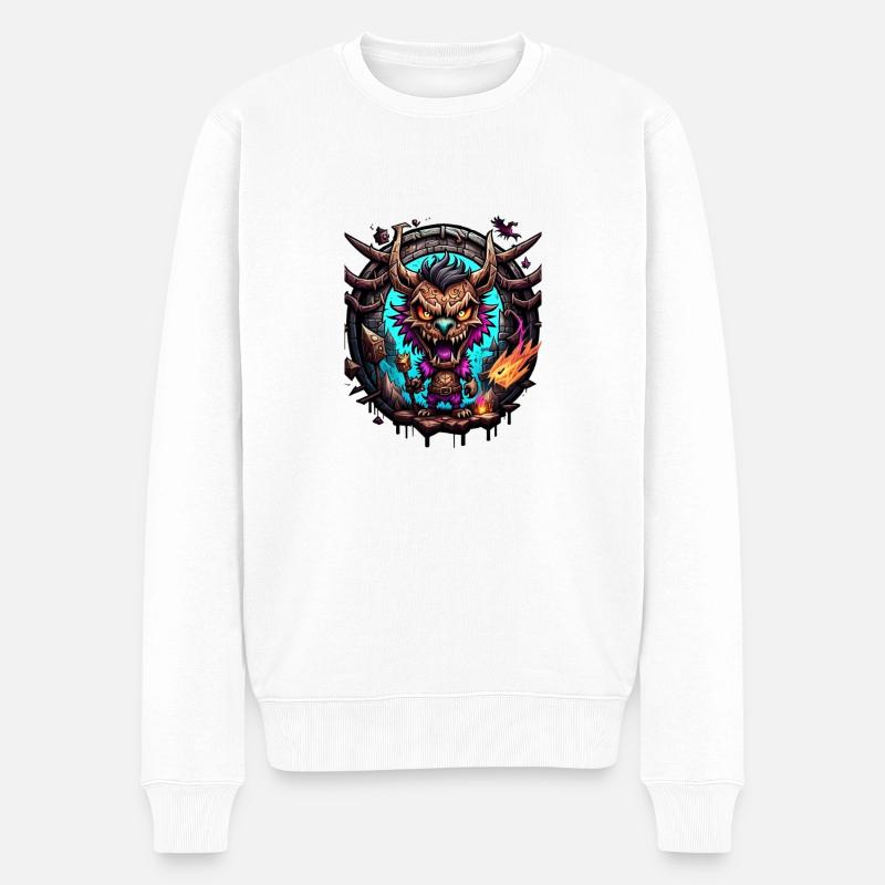 Monstre graffiti - Pull Premium bio Homme - blanc