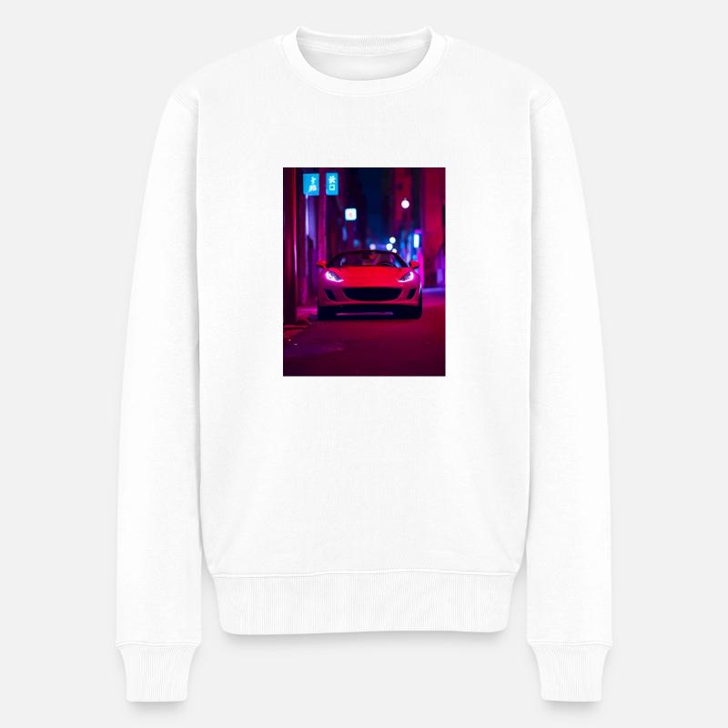 Ein Schieker sportwagen - Männer Premium Bio Pullover - Weiß