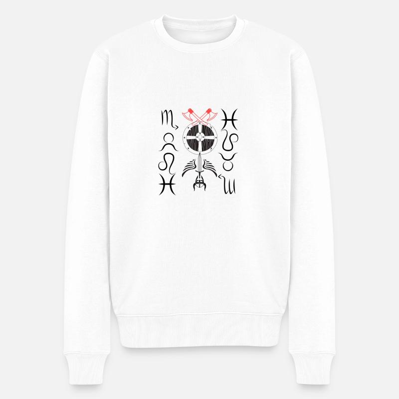 Vicki - Männer Premium Bio Pullover - Weiß