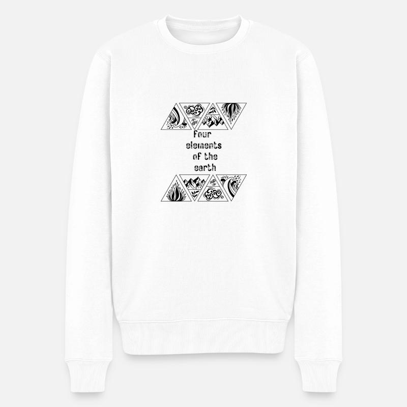 4 Elemente der Erde - Männer Premium Bio Pullover - Weiß