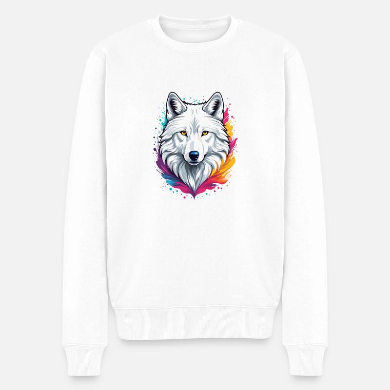 Loup arctique - Pull Premium bio Homme - blanc
