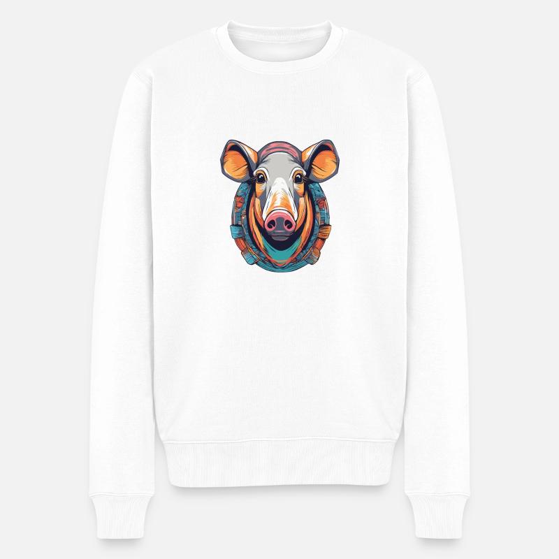 Tapir - Pull Premium bio Homme - blanc
