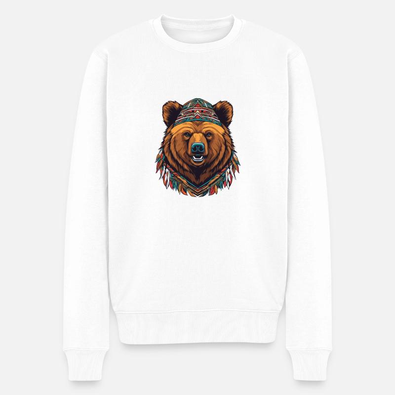 Ours - Pull Premium bio Homme - blanc