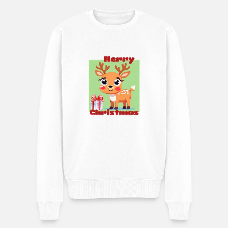 Renne de Noël - Pull Premium bio Homme - blanc