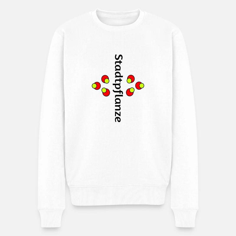 Stadtpflanze - Männer Premium Bio Pullover - Weiß
