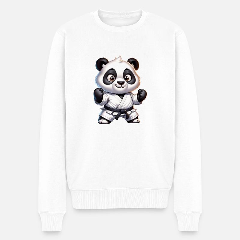 Karaté Panda - Pull Premium bio Homme - blanc