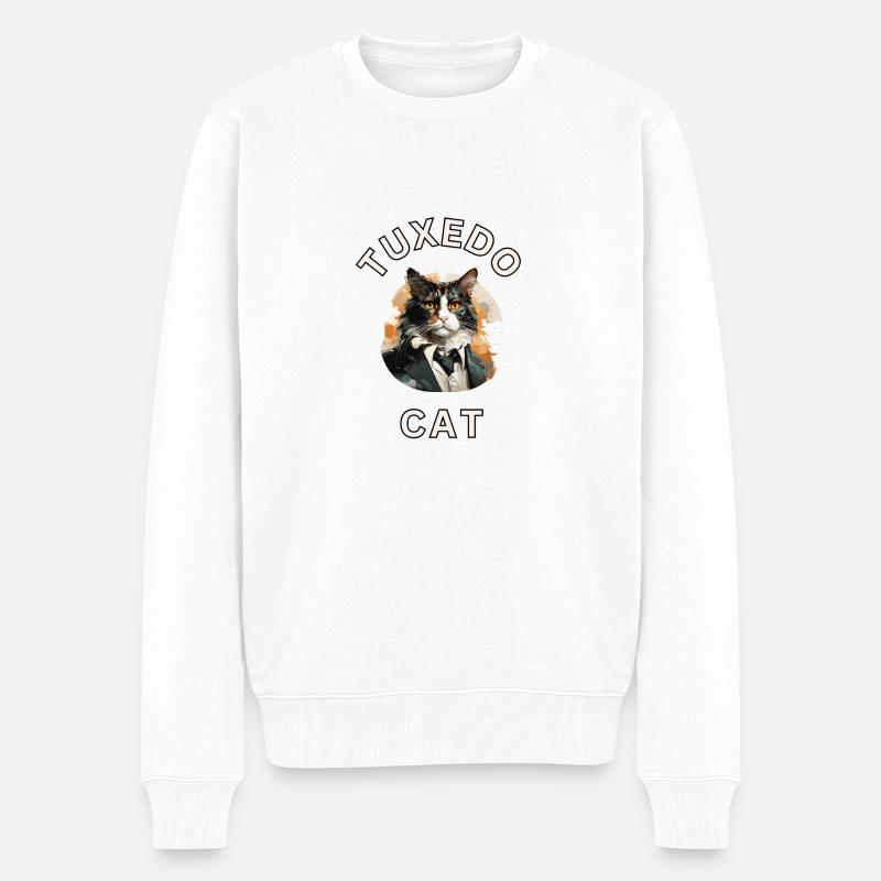 Tuxedo Cat - Pull Premium bio Homme - blanc