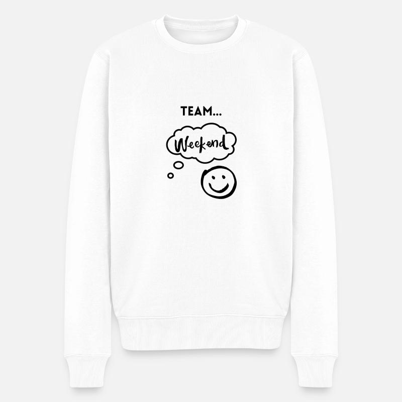 Team Weekend - Männer Premium Bio Pullover - Weiß