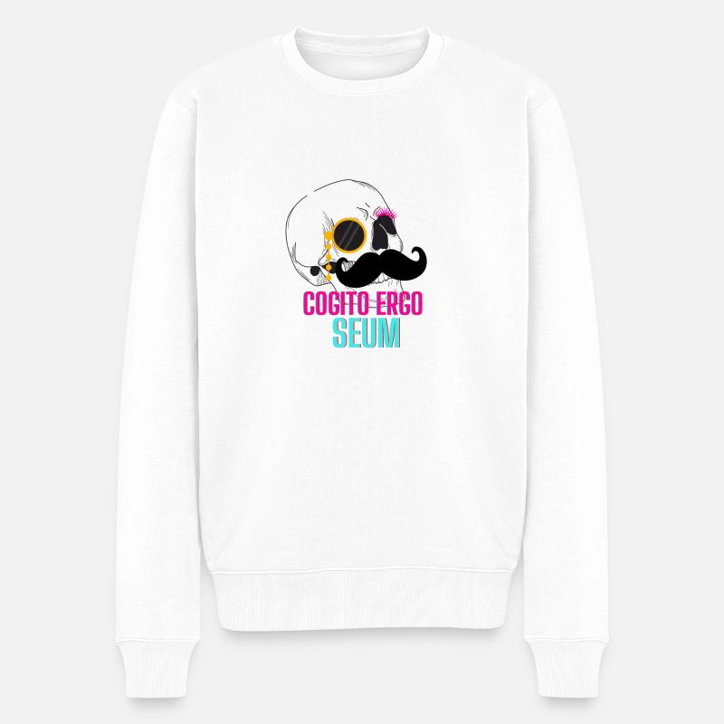 cogito ergo seum 1 - Pull Premium bio Homme - blanc