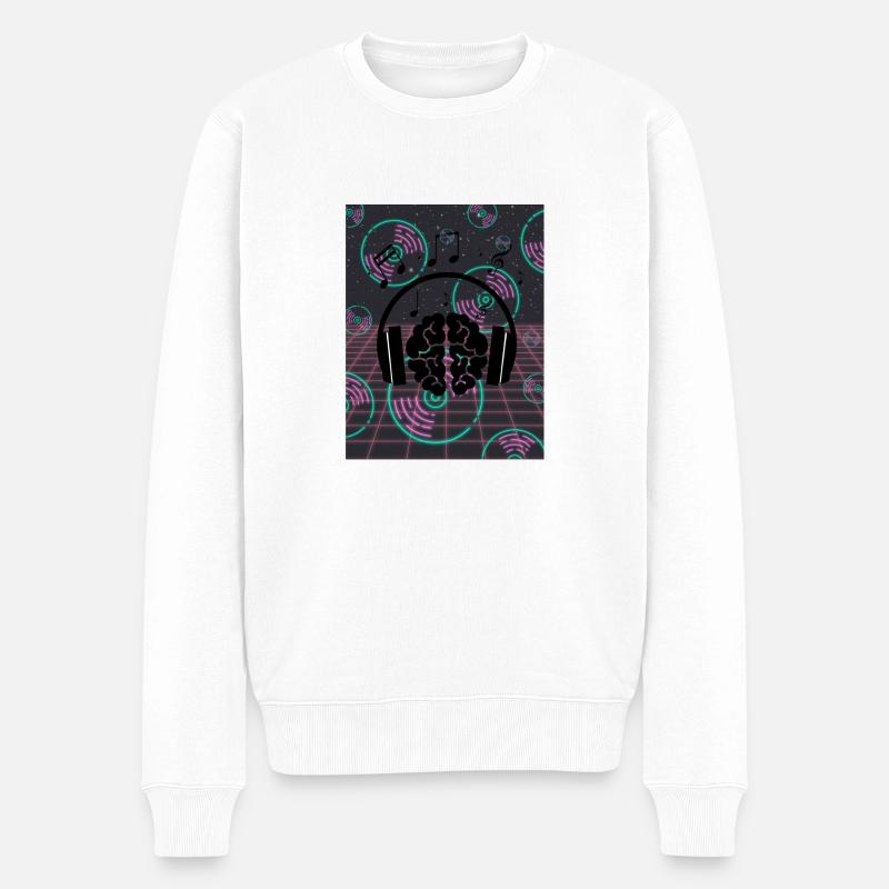 Kopfhörer - Männer Premium Bio Pullover - Weiß