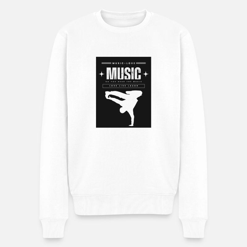 Musik 2 - Männer Premium Bio Pullover - Weiß