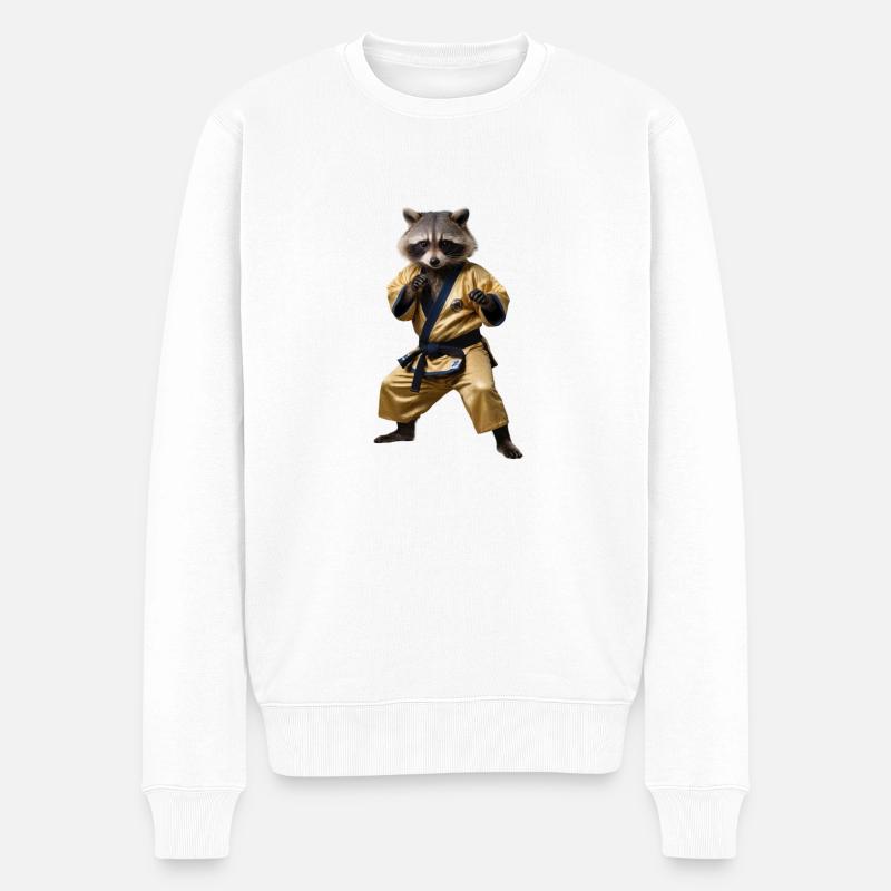Raton-laveur sportif - Pull Premium bio Homme - blanc
