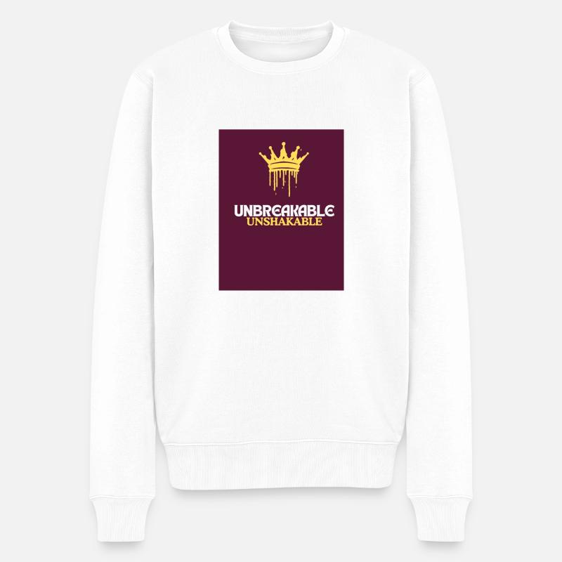 UNBREAKABLE - Pull Premium bio Homme - blanc