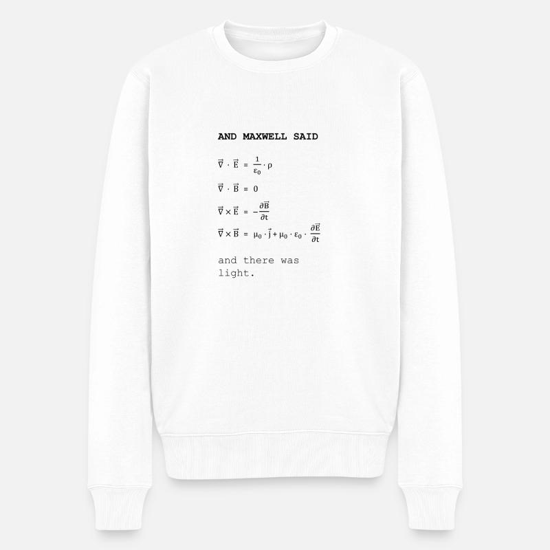 Maxwell-Gleichungen - Männer Premium Bio Pullover - Weiß