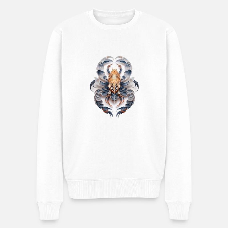 Signe du zodiaque Scorpion - Pull Premium bio Homme - blanc