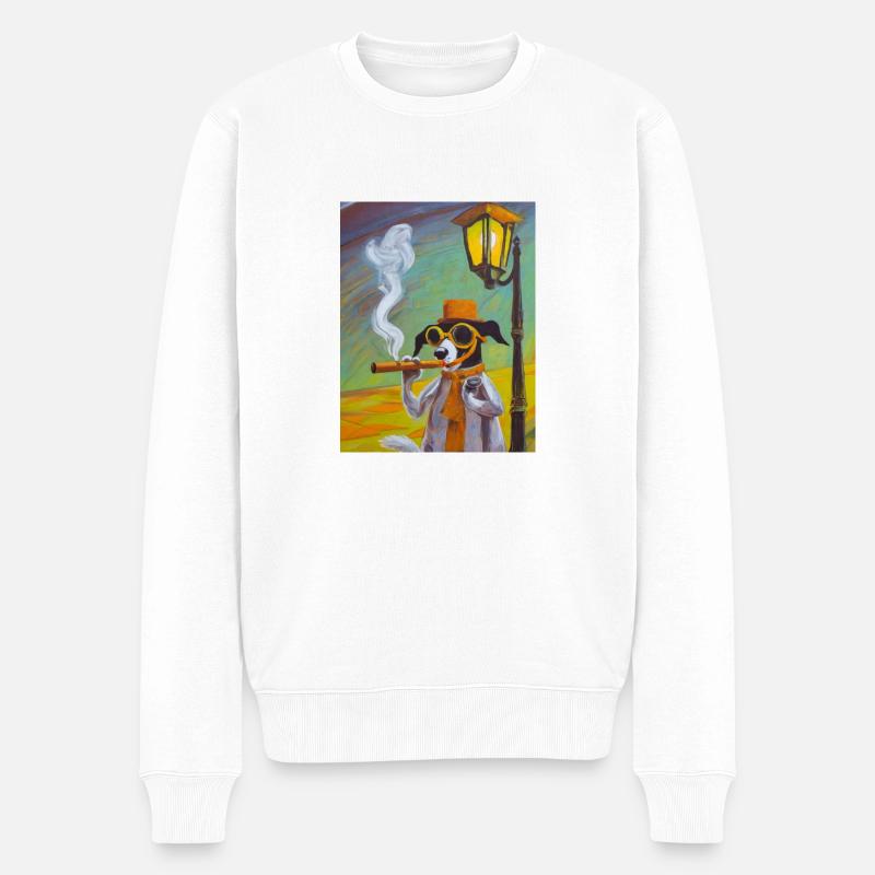 Chien distingué - Pull Premium bio Homme - blanc