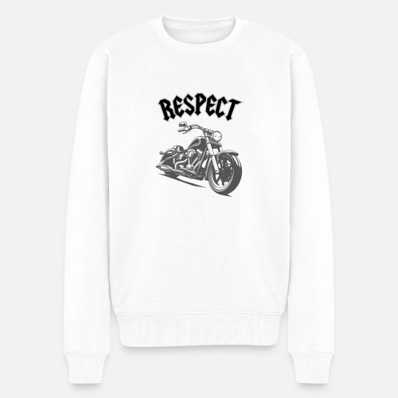 Respect - Männer Premium Bio Pullover - Weiß
