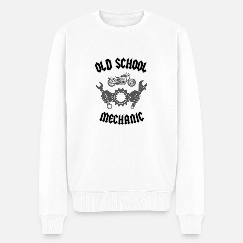 MÉCANIQUE À L’ANCIENNE - Pull Premium bio Homme - blanc