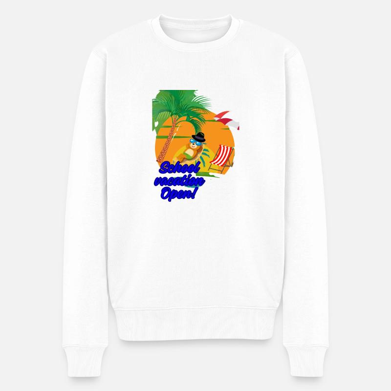 Schulferien - Männer Premium Bio Pullover - Weiß