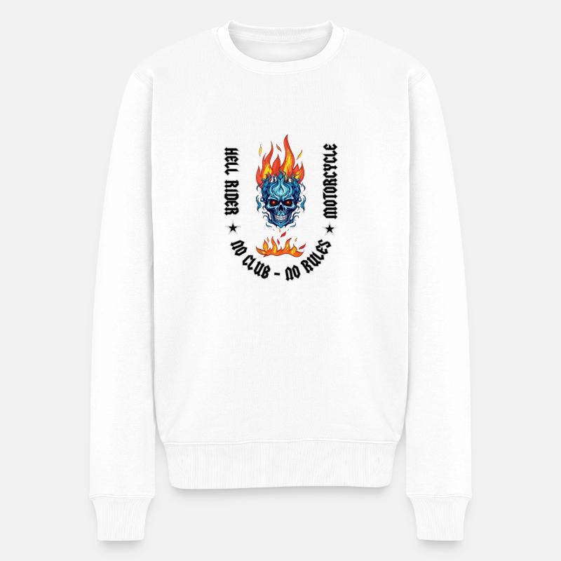 Hell Rider - Männer Premium Bio Pullover - Weiß