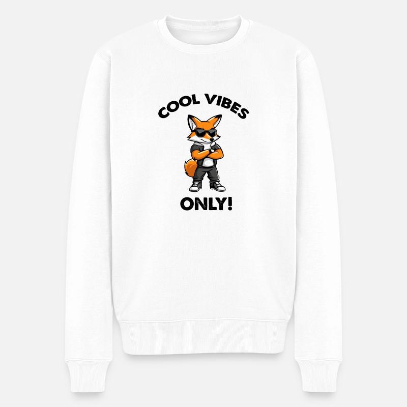 Fox Cool Vibes - Pull Premium bio Homme - blanc