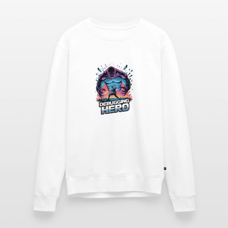 Debugging Hero – Epic Battle Against Code Monsters Men's Premium Organic Jumper