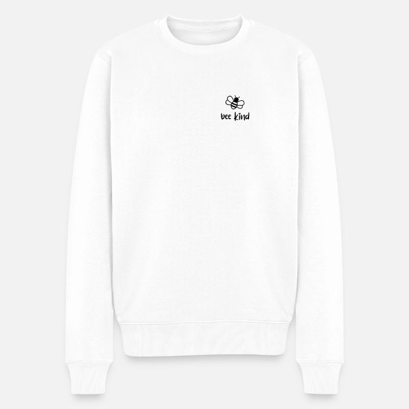 Biene Kind süß Geschenk - Männer Premium Bio Pullover - Weiß